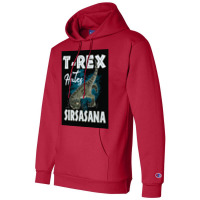 Funny Trex Hates Sirsasana Dinosaur Yoga Poster Gift Champion Hoodie | Artistshot