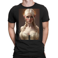 Beautiful Blonde Elf Pigtails Corset T-shirt | Artistshot