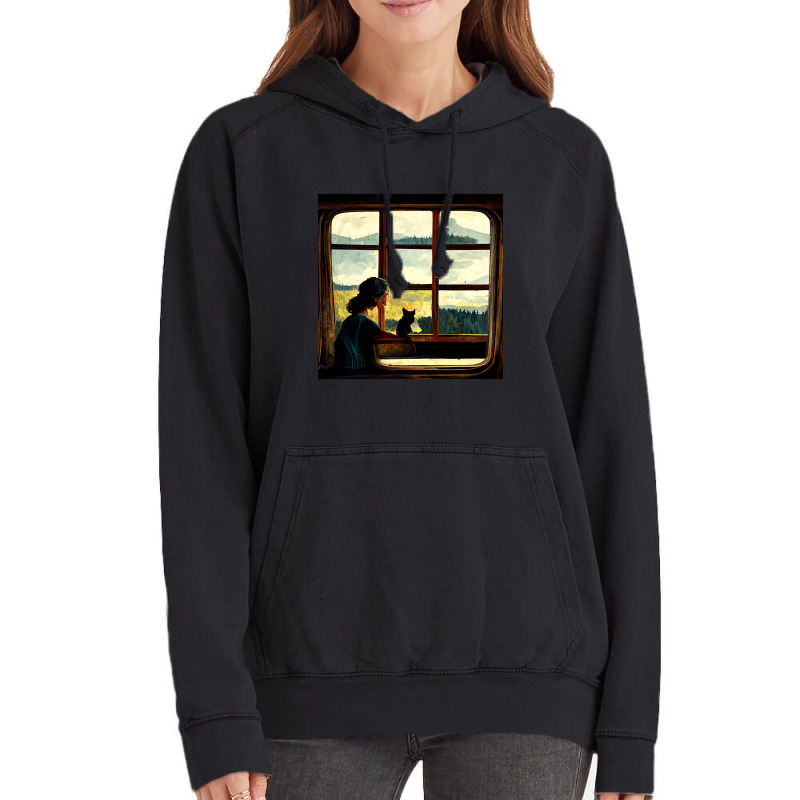 All You Need Is A Cat As You Stare Out The Window Vintage Hoodie | Artistshot