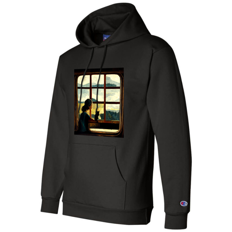 All You Need Is A Cat As You Stare Out The Window Champion Hoodie | Artistshot