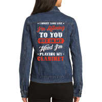 Clarinet In My Head Ladies Denim Jacket | Artistshot