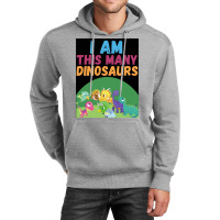 I Am This Many Dinosaurs 8 Eight Eighth Poster Quote Unisex Hoodie | Artistshot