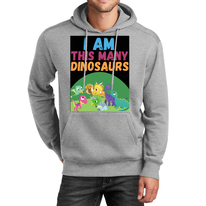 I Am This Many Dinosaurs 8 Eight Eighth Poster Quote Unisex Hoodie | Artistshot