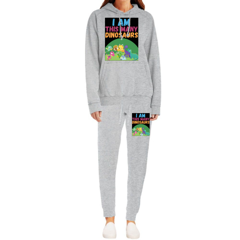 I Am This Many Dinosaurs 8 Eight Eighth Poster Quote Hoodie & Jogger Set | Artistshot