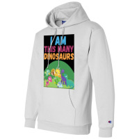 I Am This Many Dinosaurs 8 Eight Eighth Poster Quote Champion Hoodie | Artistshot