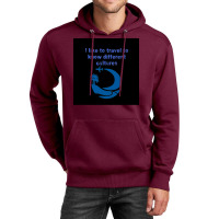 I Like To Travel Everywhere Poster Vintage Unisex Hoodie | Artistshot