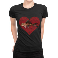 Hot Trend Plecostomus Valentines Day Fish Love Fingerprint Ladies Fitted T-shirt | Artistshot