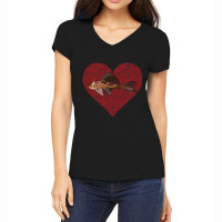 Hot Trend Plecostomus Valentines Day Fish Love Fingerprint Women's V-neck T-shirt | Artistshot