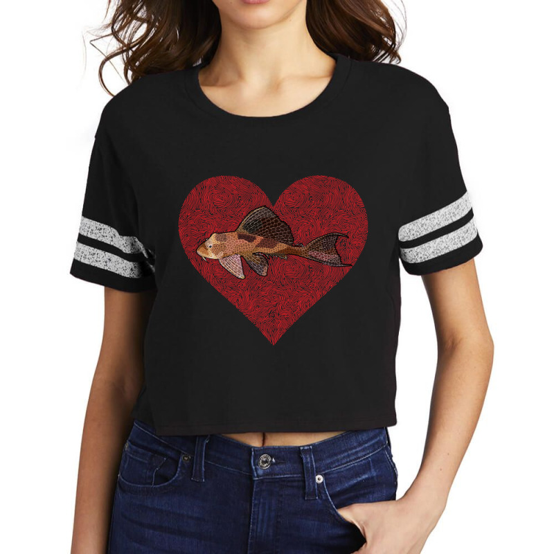 Hot Trend Plecostomus Valentines Day Fish Love Fingerprint Scorecard Crop Tee by Estrada Link | Artistshot