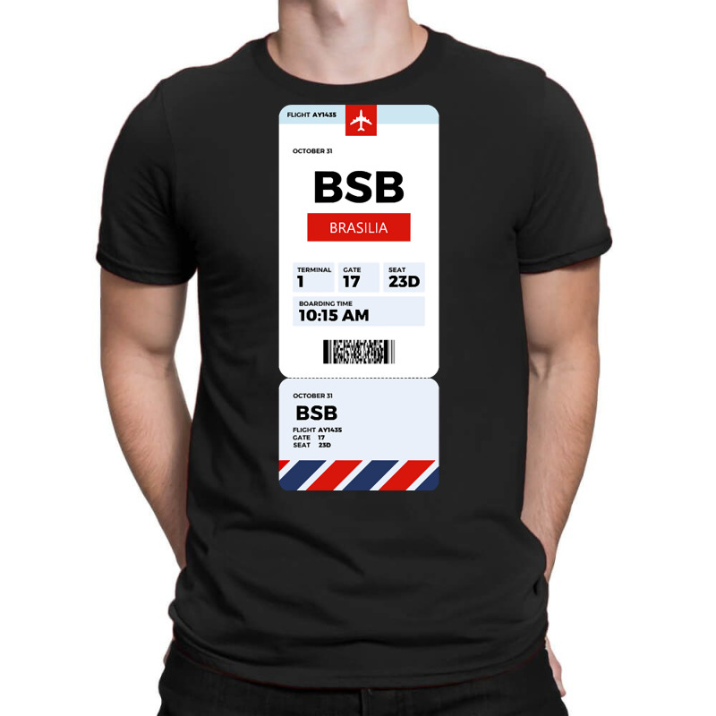 Brasilia Boarding Pass T-shirt | Artistshot