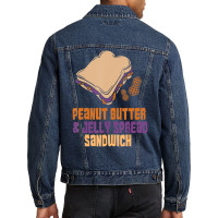 Trending Peanut Butter And Jelly Sandwich Peanut Butter Men Denim Jacket | Artistshot