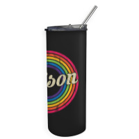 Allison - Retro Rainbow Faded-style Skinny Tumbler | Artistshot