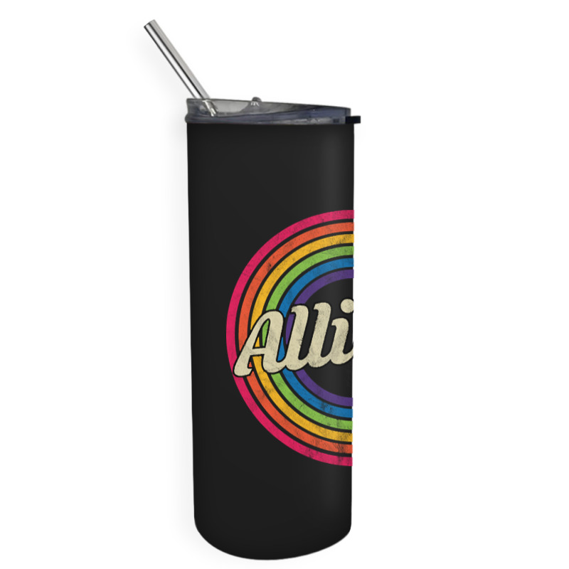 Allison - Retro Rainbow Faded-style Skinny Tumbler | Artistshot