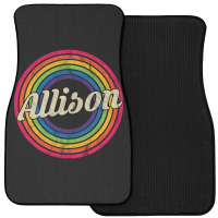 Allison - Retro Rainbow Faded-style Front Car Mat | Artistshot