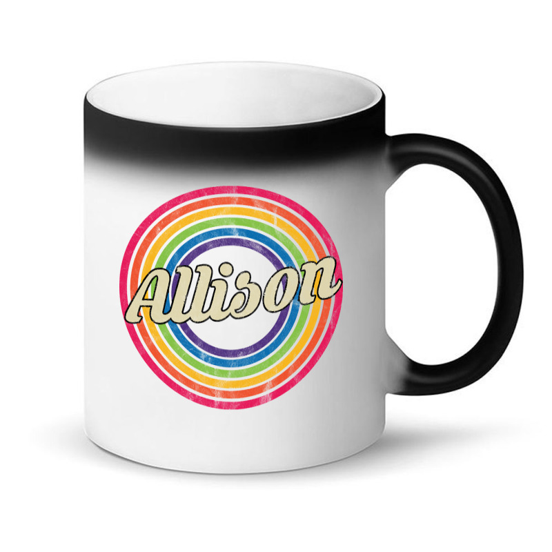 Allison - Retro Rainbow Faded-style Magic Mug | Artistshot