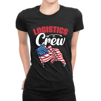 Awesome Logistics Crew A Logistician Humor Warehouse Worker Ladies Fitted T-shirt | Artistshot