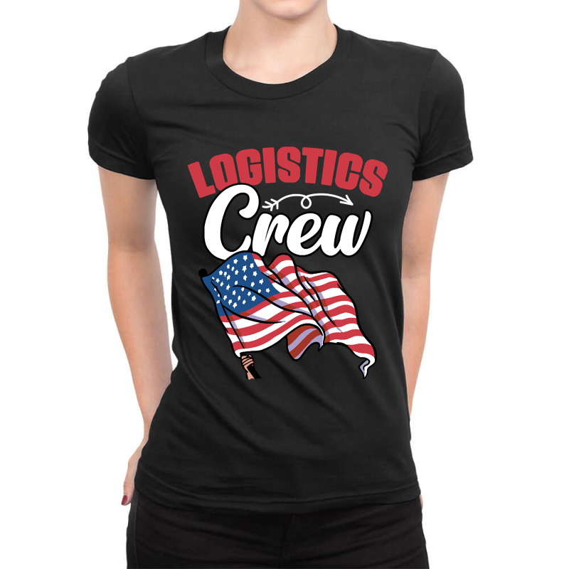 Awesome Logistics Crew A Logistician Humor Warehouse Worker Ladies Fitted T-Shirt by kundalinitrampled75 | Artistshot