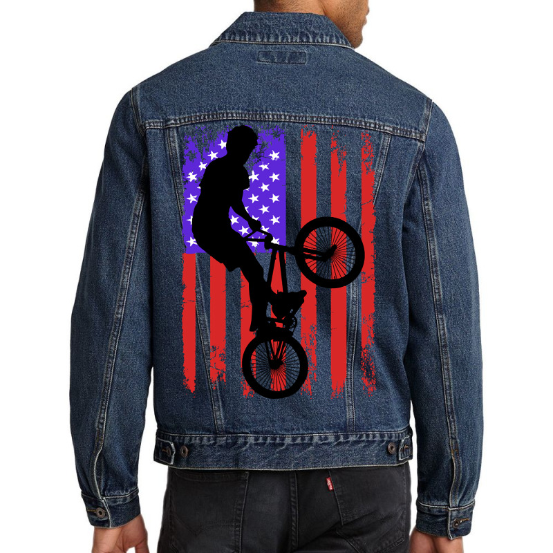 American Bmx Freestyle Men Denim Jacket by samplereunited121 | Artistshot