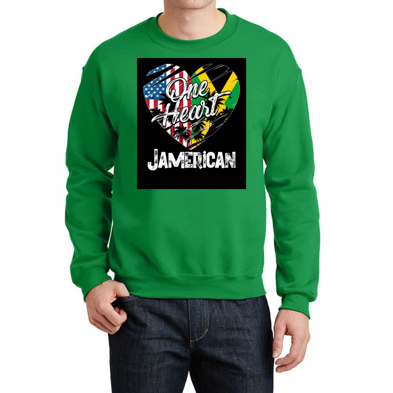 Jamaican American With Jamaican Roots And Culture Poster Boy Crewneck Sweatshirt | Artistshot