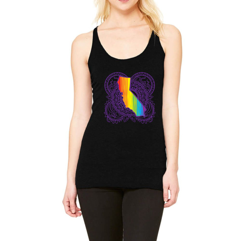 California Mandala Pride Racerback Tank by venbytumny | Artistshot