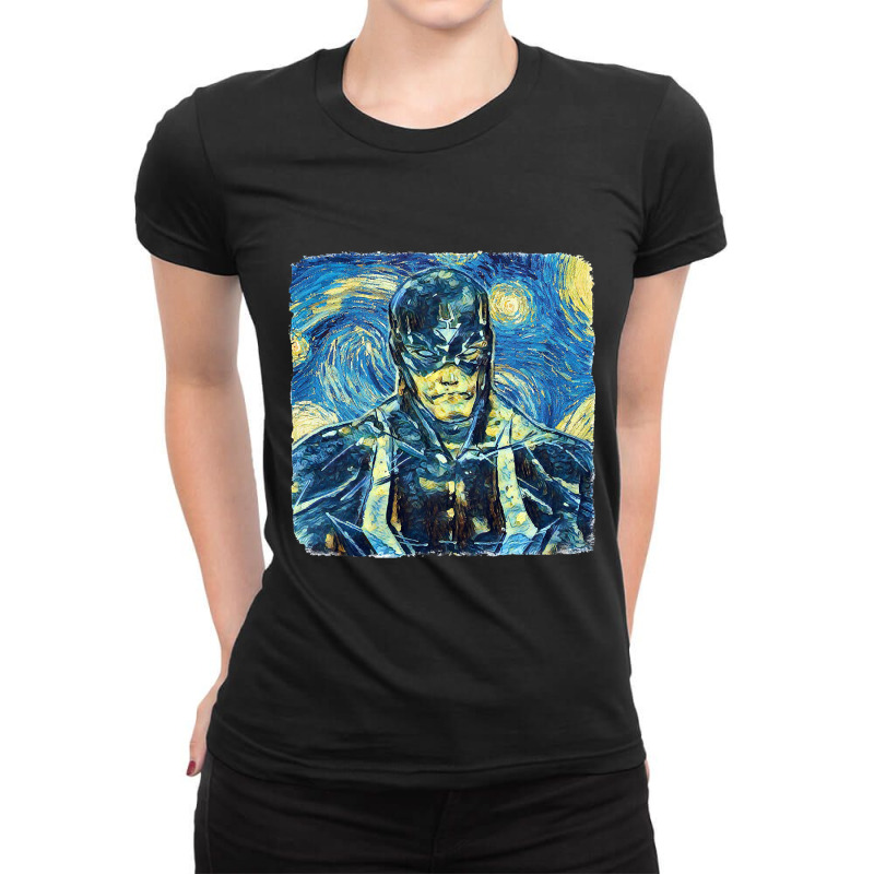 Black Bolt Van Gogh Style Ladies Fitted T-Shirt by ternacanuda251 | Artistshot