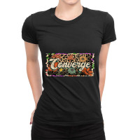 Beautiful Flowers Converge Pattern Proud Name Ladies Fitted T-shirt | Artistshot