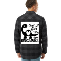 Just A Girl Who Loves Dinosaurs Poster Travel Flannel Shirt | Artistshot