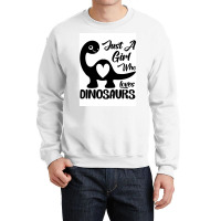 Just A Girl Who Loves Dinosaurs Poster Travel Crewneck Sweatshirt | Artistshot