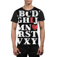 Alphabet Abc I Love You Valentines Day Heart Gifts Graphic T-shirt | Artistshot