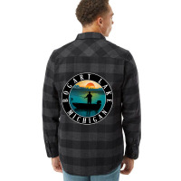 Bogart Lake Fishing Michigan Sunset Flannel Shirt | Artistshot