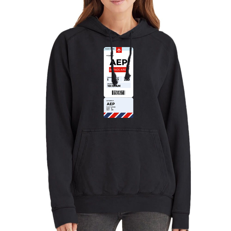 Buenos Aires Boarding Pass-cmqya Vintage Hoodie | Artistshot