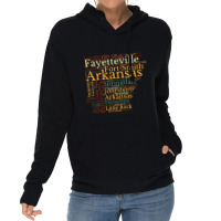 Arkansas Map And Cities Lightweight Hoodie | Artistshot