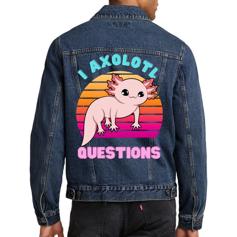 I Axolotl Questions 1 Men Denim Jacket by fanteeseylas | Artistshot