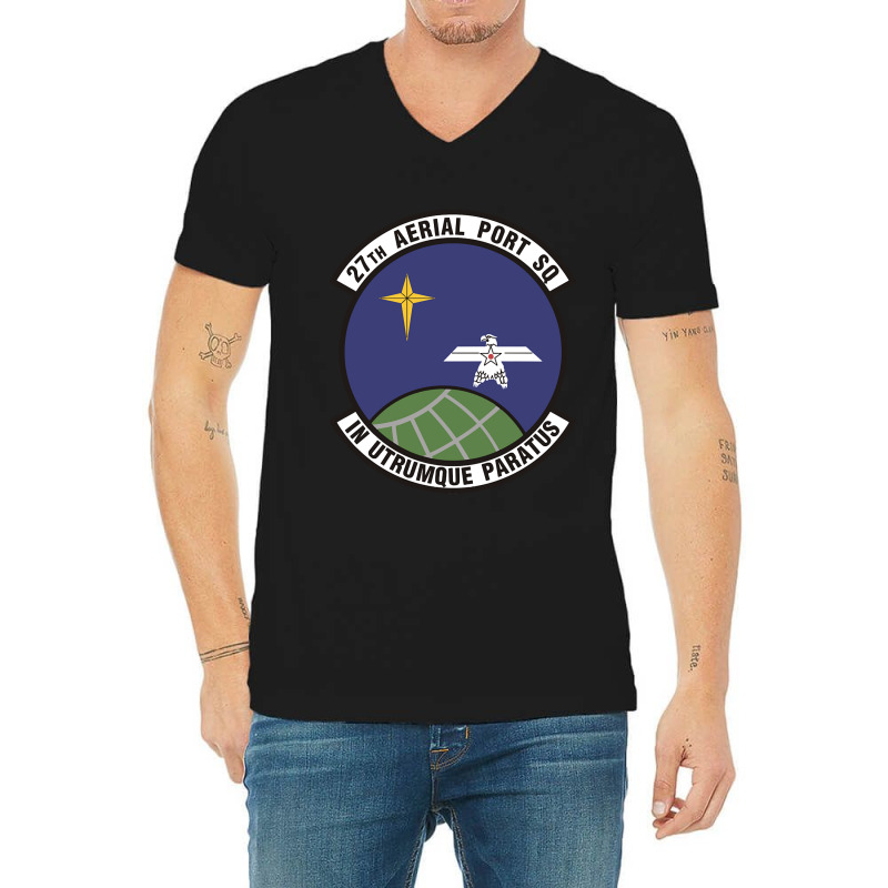 27th Aerial Port Squadron (u.s. Air Force) V-Neck Tee by Weasetu1379 | Artistshot