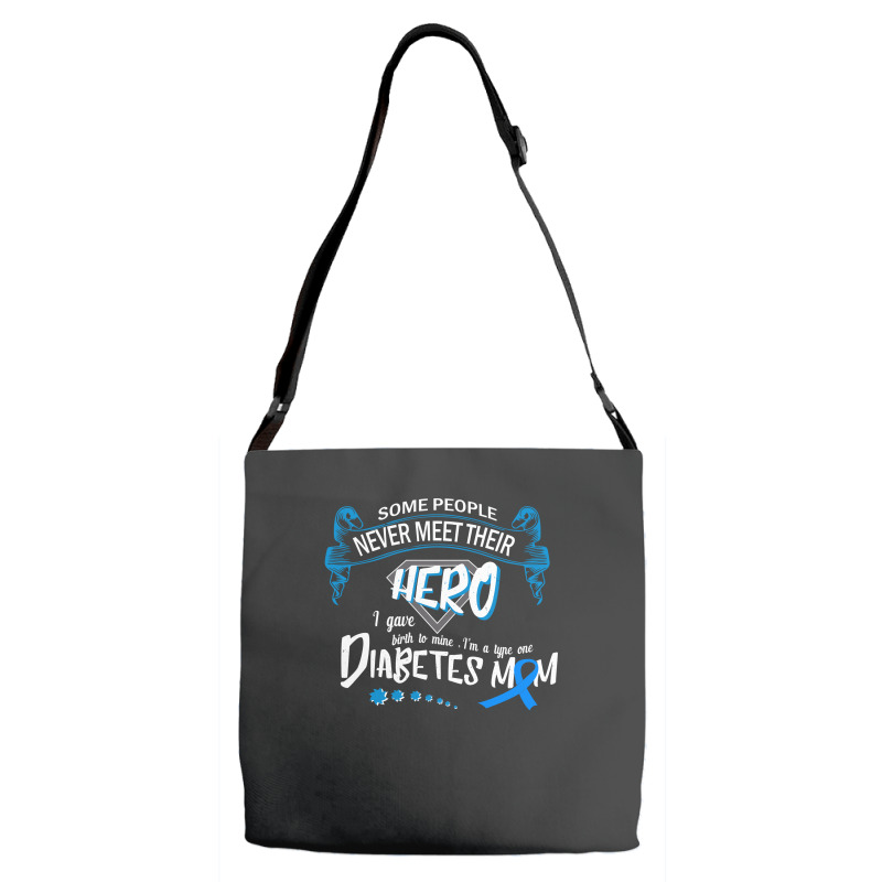 Diabetes Some People Never Meet Hero Adjustable Strap Totes by hoainv | Artistshot