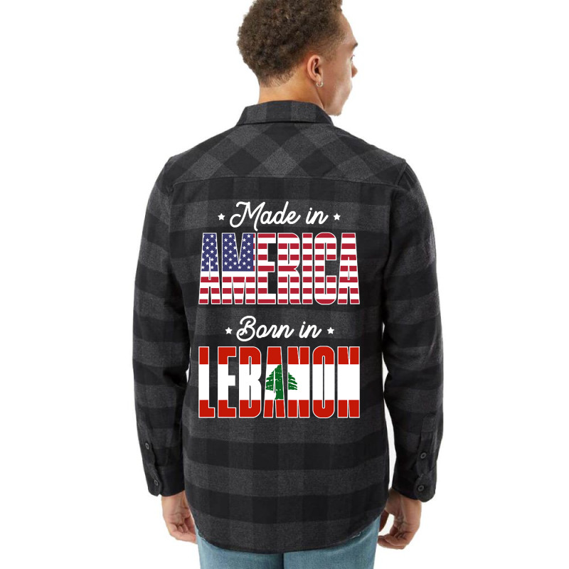 Made In America Born In Lebanon Proud Latvian American Flannel Shirt by gaugebayou45 | Artistshot