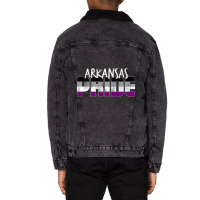 Arkansas Pride Asexual Flag Unisex Sherpa-lined Denim Jacket | Artistshot