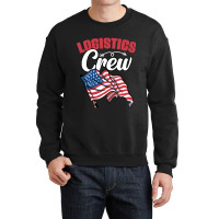 Awesome Logistics Crew A Logistician Humor Warehouse Worker Crewneck Sweatshirt | Artistshot