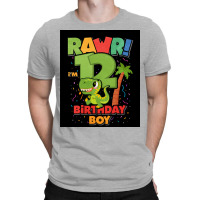 12 Birthday Dinosaur Poster Girl T-shirt | Artistshot