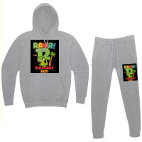 12 Birthday Dinosaur Poster Girl Hoodie & Jogger Set | Artistshot