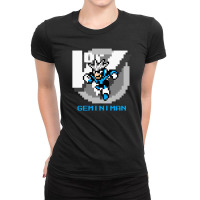 Gemini Man With Blue Text Ladies Fitted T-shirt | Artistshot