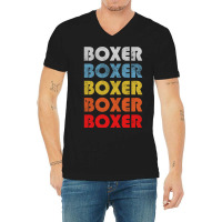 Boxer Dog Mom. Perfect Present For Mother Dad Friend Him Or Her V-neck Tee | Artistshot