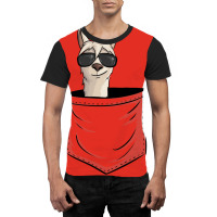 Hipster Alpaca With Sunglasses  Casual Llama In Pocket Graphic T-shirt | Artistshot