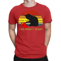 I Do What I Want Retro Cat T-shirt | Artistshot