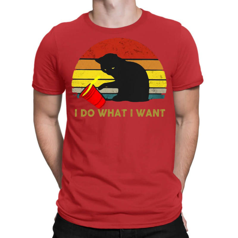 I Do What I Want Retro Cat T-Shirt by fanteeseylas | Artistshot