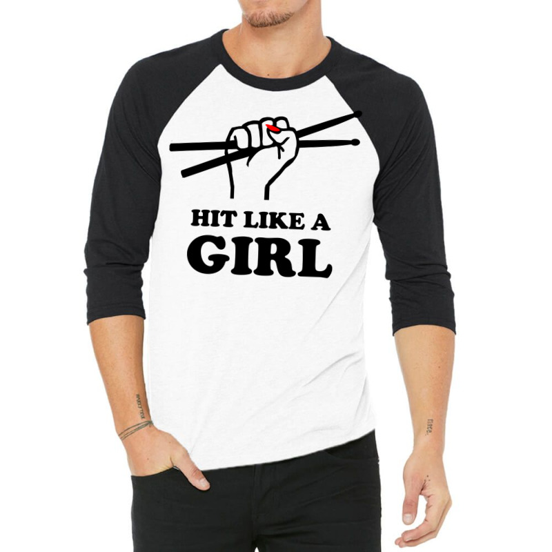 Hit Like A Girl 3/4 Sleeve Shirt | Artistshot