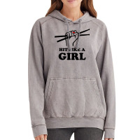 Hit Like A Girl Vintage Hoodie | Artistshot