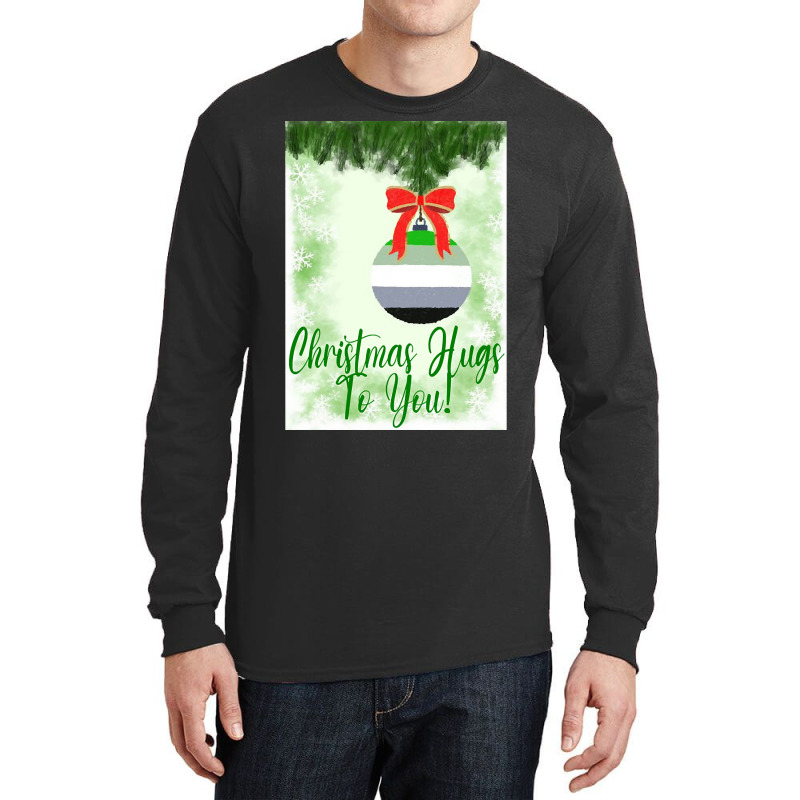 Aromantic Christmas Design - Christmas Hugs To You! Long Sleeve Shirts by dentistdamaging500 | Artistshot