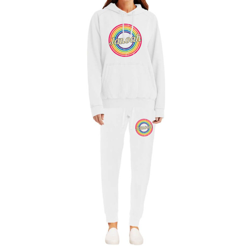 Janoah - Retro Rainbow Faded-style Hoodie & Jogger set by trampolinnervous53 | Artistshot