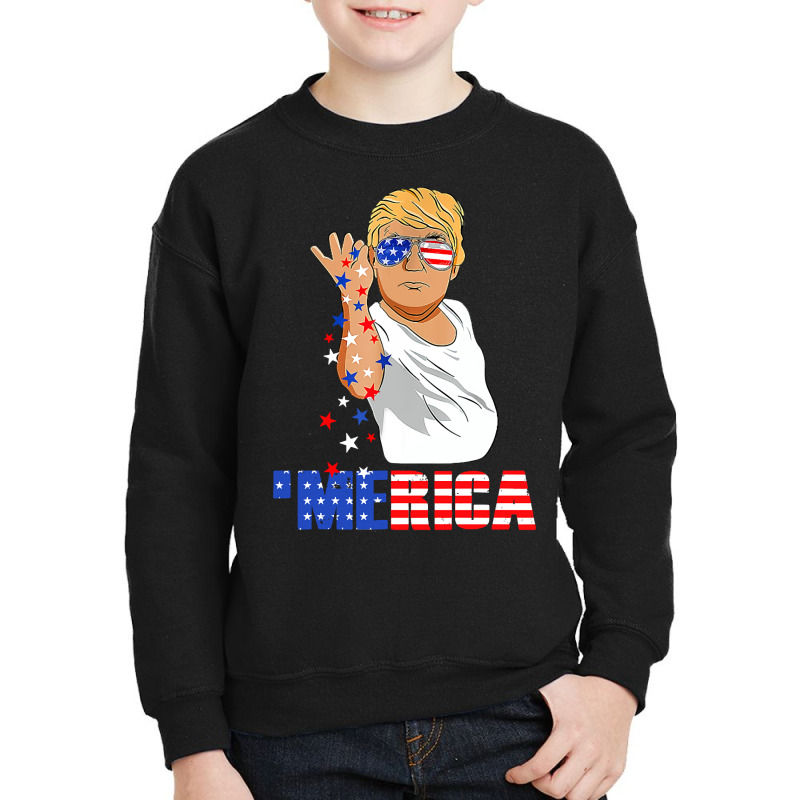 4th Of July Funny Merica Youth Sweatshirt | Artistshot